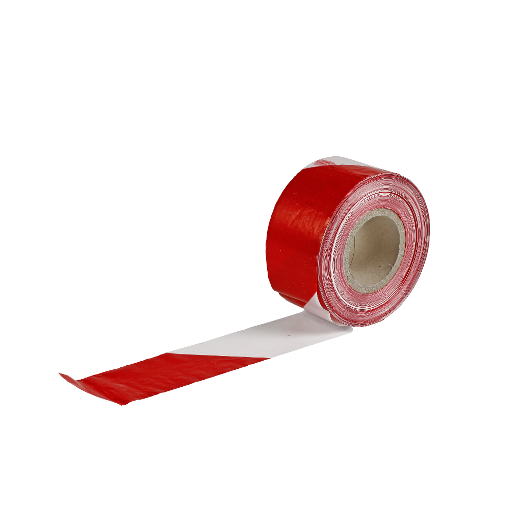 Afzetlint rood-wit rol a 500 meter (L) 80mm(B)